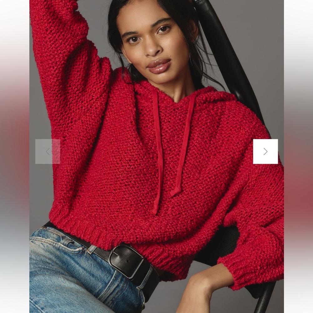 Anthropologie NWOT Raspeberry pullover, Size XL, 27” PTO